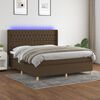vidaXL &Kappa;&rho;&epsilon;&beta;ά&tau;&iota; Boxspring &mu;&epsilon; &Sigma;&tau;&rho;ώ&mu;&alpha; & LED &Sigma;&kappa;.&Kappa;&alpha;&phi;έ 160x200&epsilon;&kappa;. &Upsilon;&phi;&alpha;&sigma;&mu;ά&tau;&iota;&nu;&omicron;