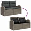 vidaXL Σετ Καναπέ Κήπου 6 pcs Γκρι