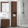 vidaXL Ντουλάπι Μπάνιου με πόρτα TULUM Καφέ δρυς 37 x 31.5 x 203 εκ