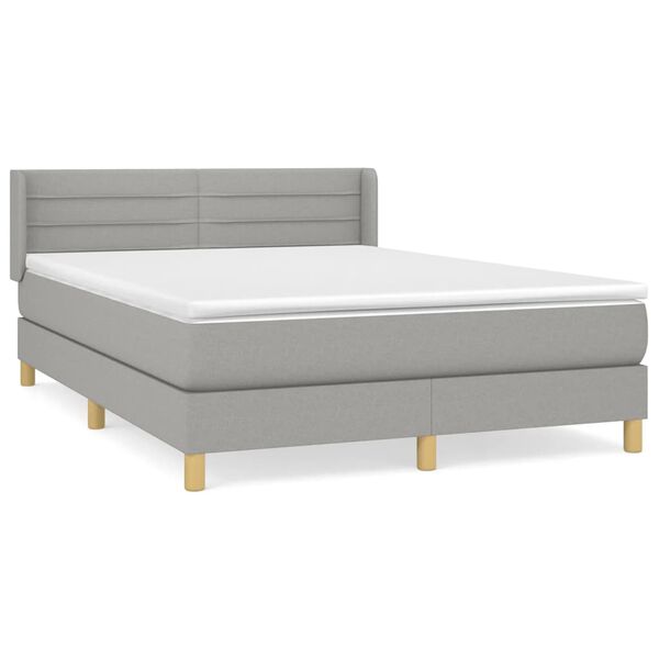 vidaXL &Kappa;&rho;&epsilon;&beta;ά&tau;&iota; Boxspring &mu;&epsilon; &Sigma;&tau;&rho;ώ&mu;&alpha; &Alpha;&nu;&omicron;&iota;&chi;&tau;ό &Gamma;&kappa;&rho;&iota; 140x190 &epsilon;&kappa;. &Upsilon;&phi;&alpha;&sigma;&mu;ά&tau;&iota;&nu;&omicron;
