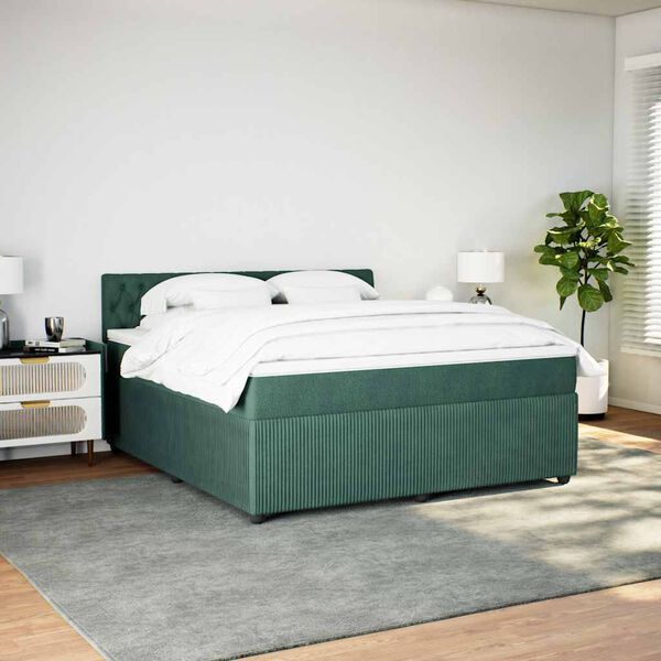 vidaXL &Kappa;&rho;&epsilon;&beta;ά&tau;&iota; Boxspring &mu;&epsilon; &Sigma;&tau;&rho;ώ&mu;&alpha; &Sigma;&kappa;&omicron;ύ&rho;&omicron; &Pi;&rho;ά&sigma;&iota;&nu;&omicron; 180x200&epsilon;&kappa;. &Beta;&epsilon;&lambda;&omicron;ύ&delta;&iota;&nu;&omicron;
