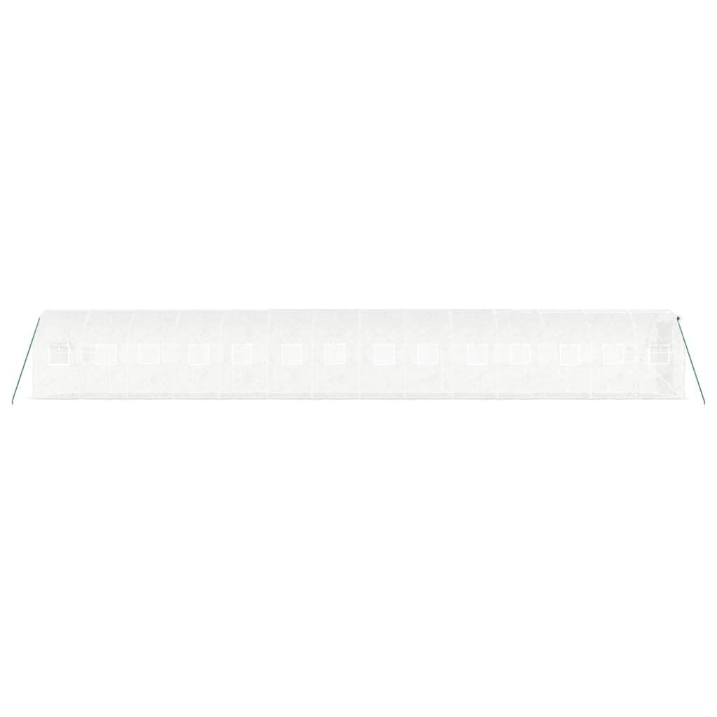 vidaXL Θερμοκήπιο με Ατσάλινο Πλαίσιο Λευκό 28 μ² 14 x 2 x 2 μ.