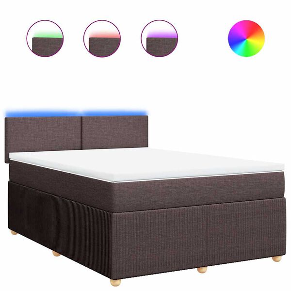 vidaXL &Kappa;&rho;&epsilon;&beta;ά&tau;&iota; Boxspring &mu;&epsilon; &Sigma;&tau;&rho;ώ&mu;&alpha; &Sigma;&kappa;&omicron;ύ&rho;&omicron; &Kappa;&alpha;&phi;έ 140x190 &epsilon;&kappa;. &Upsilon;&phi;&alpha;&sigma;&mu;ά&tau;&iota;&nu;&omicron;