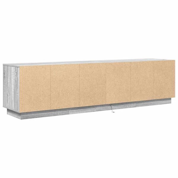 vidaXL Έπιπλο Τηλεόρασης με LED Γκρι Sonoma 193,5x41x50 εκ.