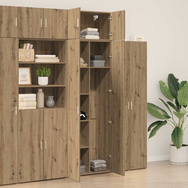 vidaXL Ντουλάπα Αποθήκευσης Ξύλο Δρυός 70x42.5x225 εκ. Επεξεργασμένο Ξύλο