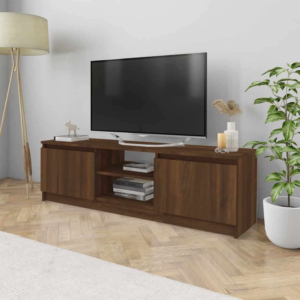 vidaXL Έπιπλο Τηλεόρασης Καφέ Δρυς 120x30x35,5 εκ. Επεξεργασμένο Ξύλο