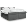 vidaXL Κρεβάτι Boxspring με Στρώμα Σκούρο Γκρι 200x200 εκ. Υφασμάτινο