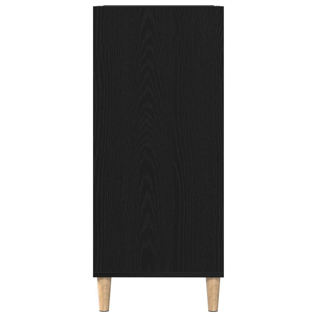 vidaXL Ντουλάπα Δίσκων Μαύρο Δρυς 84,5x38x89 εκ Επεξεργασμένο Ξύλο