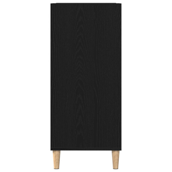 vidaXL Ντουλάπα Δίσκων Μαύρο Δρυς 84,5x38x89 εκ Επεξεργασμένο Ξύλο