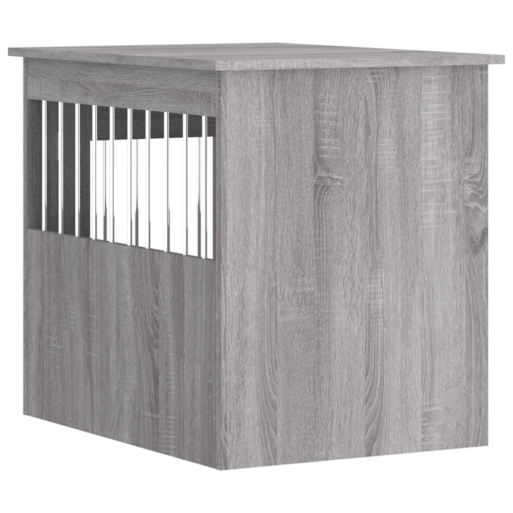 vidaXL Κλουβί Σκύλου Γκρι Sonoma 55x75x65 εκ. από Επεξεργ. Ξύλο