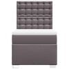 vidaXL Κρεβάτι Boxspring με Στρώμα Γκρι 100x200εκ. από Συνθετικό Δέρμα