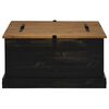 vidaXL Σεντούκι αποθήκευσης HALDEN Μαύρο 91x91x47cm Στερεό ξύλο πεύκου