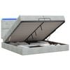 vidaXL &Kappa;&rho;&epsilon;&beta;ά&tau;&iota; Ottoman &mu;&epsilon; &Sigma;&tau;&rho;ώ&mu;&alpha; &kappa;&alpha;&iota; LED &Alpha;&nu;&omicron;&iota;&chi;&tau;ό &gamma;&kappa;&rho;&iota; 200 x 200 cm