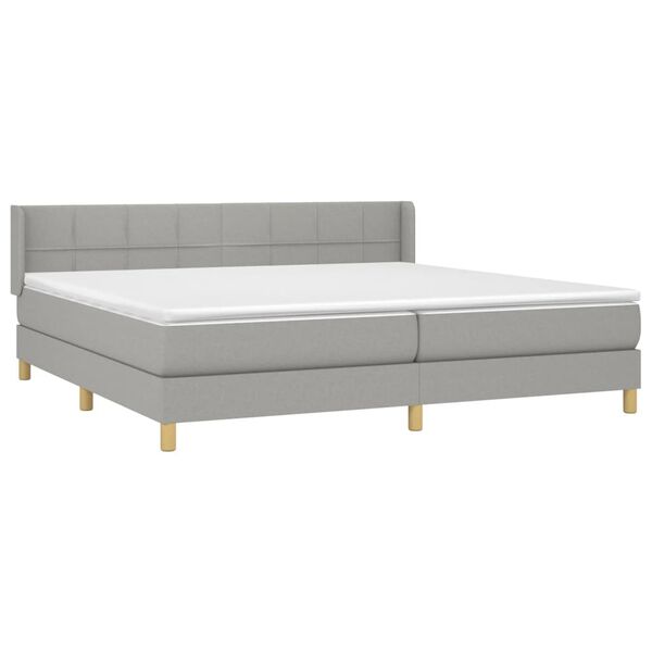 vidaXL &Kappa;&rho;&epsilon;&beta;ά&tau;&iota; Boxspring &mu;&epsilon; &Sigma;&tau;&rho;ώ&mu;&alpha; &Alpha;&nu;&omicron;&iota;&chi;&tau;ό &Gamma;&kappa;&rho;&iota; 200x200 &epsilon;&kappa;. &Upsilon;&phi;&alpha;&sigma;&mu;ά&tau;&iota;&nu;&omicron;