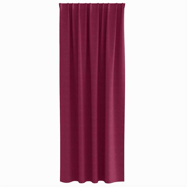 vidaXL Κουρτίνες με κουρτίνες 2 pcs Κόκκινο Πολυεστέρας