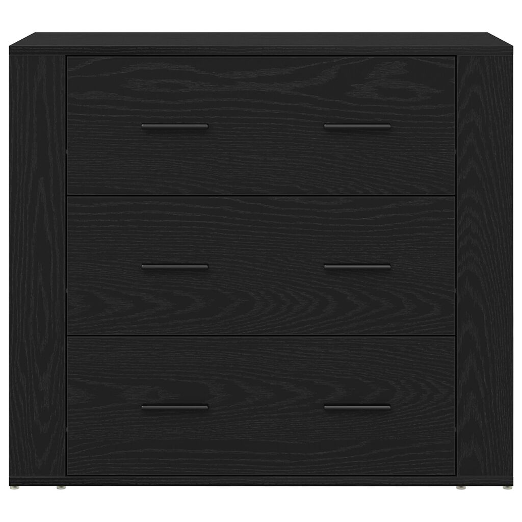 vidaXL Μπουφές Μαύρο Δρυς 33x80x70 εκ. Κατασκευασμένο ξύλο