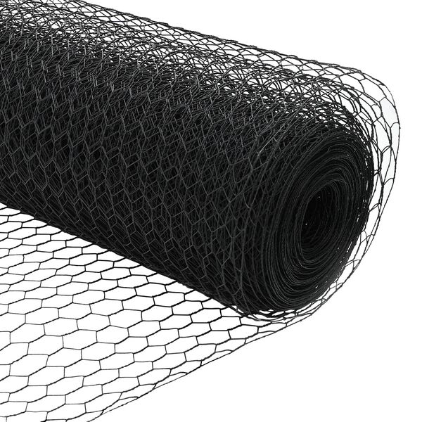 vidaXL Εξάγωνος Φράχτης Γκρίζος Γκρι 1.6 x 50 m Ατσάλι