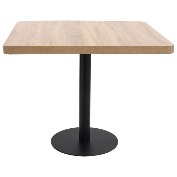 vidaXL Τραπέζι Bistro Ανοιχτό Καφέ 80 x 80 εκ. από MDF