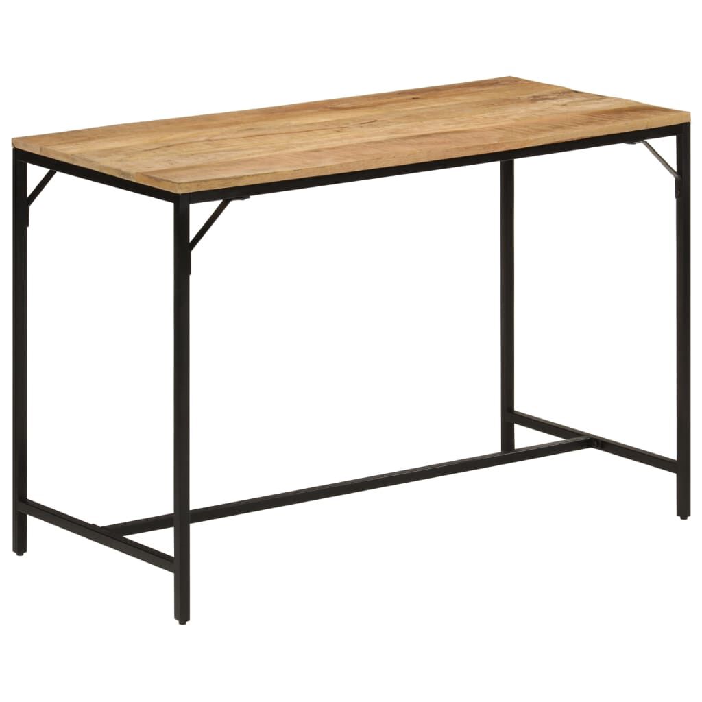 vidaXL Τραπεζαρία 110x55x75 εκ. Μασίφ Ακατέργαστο Ξύλο Μάνγκο/Σίδηρο