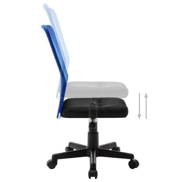 vidaXL Καρέκλα Γραφείου Μαύρη / Μπλε 44 x 52 x 100 εκ. Διχτυωτό Ύφασμα