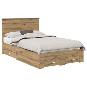 vidaXL &Sigma;&kappa;&epsilon;&lambda;&epsilon;&tau;ό&sigmaf; &Kappa;&rho;&epsilon;&beta;&alpha;&tau;&iota;&omicron;ύ Artisan Oak 120 x 190 cm &Epsilon;&pi;&epsilon;&xi;&epsilon;&rho;&gamma;&alpha;&sigma;&mu;έ&nu;&omicron; &xi;ύ&lambda;&omicron;