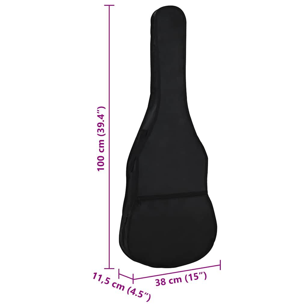 vidaXL Θήκη Κιθάρας για Κλασική Κιθάρα 4/4 Μαύρη 100x37 εκ. Υφασμάτινη
