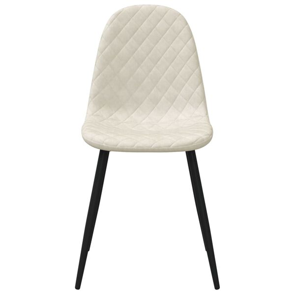 vidaXL Καρέκλες Τραπεζαρίας 4 τεμ. Κρεμ Λευκές Βελούδινες