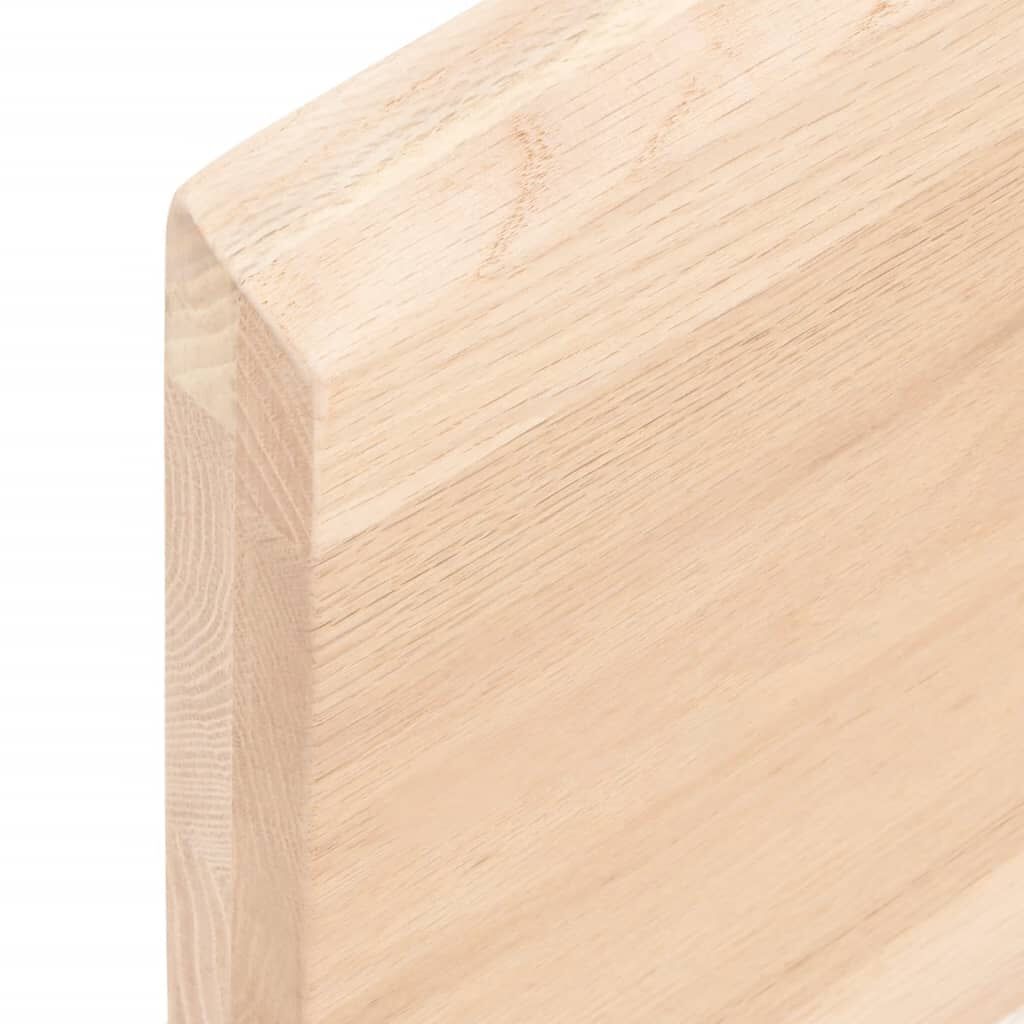 vidaXL Επιφάνεια Τραπεζιού 80x40x(2-4) εκ Ακατέργαστο Μασίφ Ξύλο Δρυός