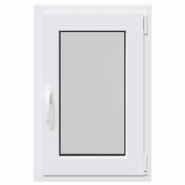 vidaXL Παράθυρο Υπογείου "RISOR" 50x75 εκ. Ανακλινόμενο & Περιστρεφόμενο DIN Δεξιό Λευκό