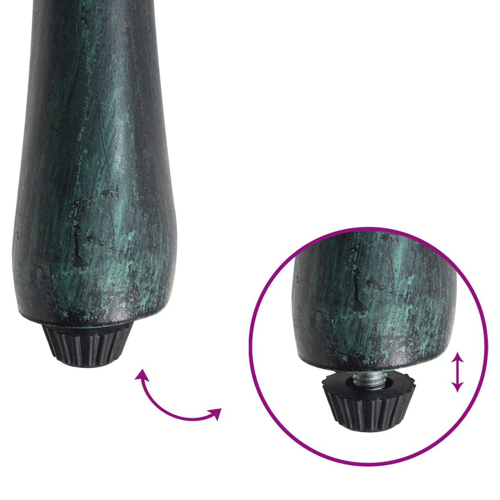 vidaXL Καρέκλα Κήπου 2 pcs Πράσινο 55 x 56.5 x 91εκ Αλουμίνιο