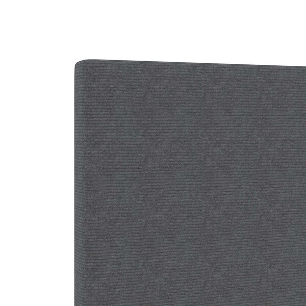 vidaXL Κεφαλάρι με κεφαλάρι Σκούρο γκρι 100 cm Ύφασμα Ριμπ