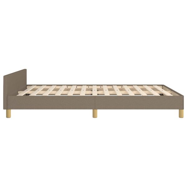 vidaXL Σκελετός Κρεβατιού Χωρίς Στρώμα Taupe 140x200 εκ. Υφασμάτινο