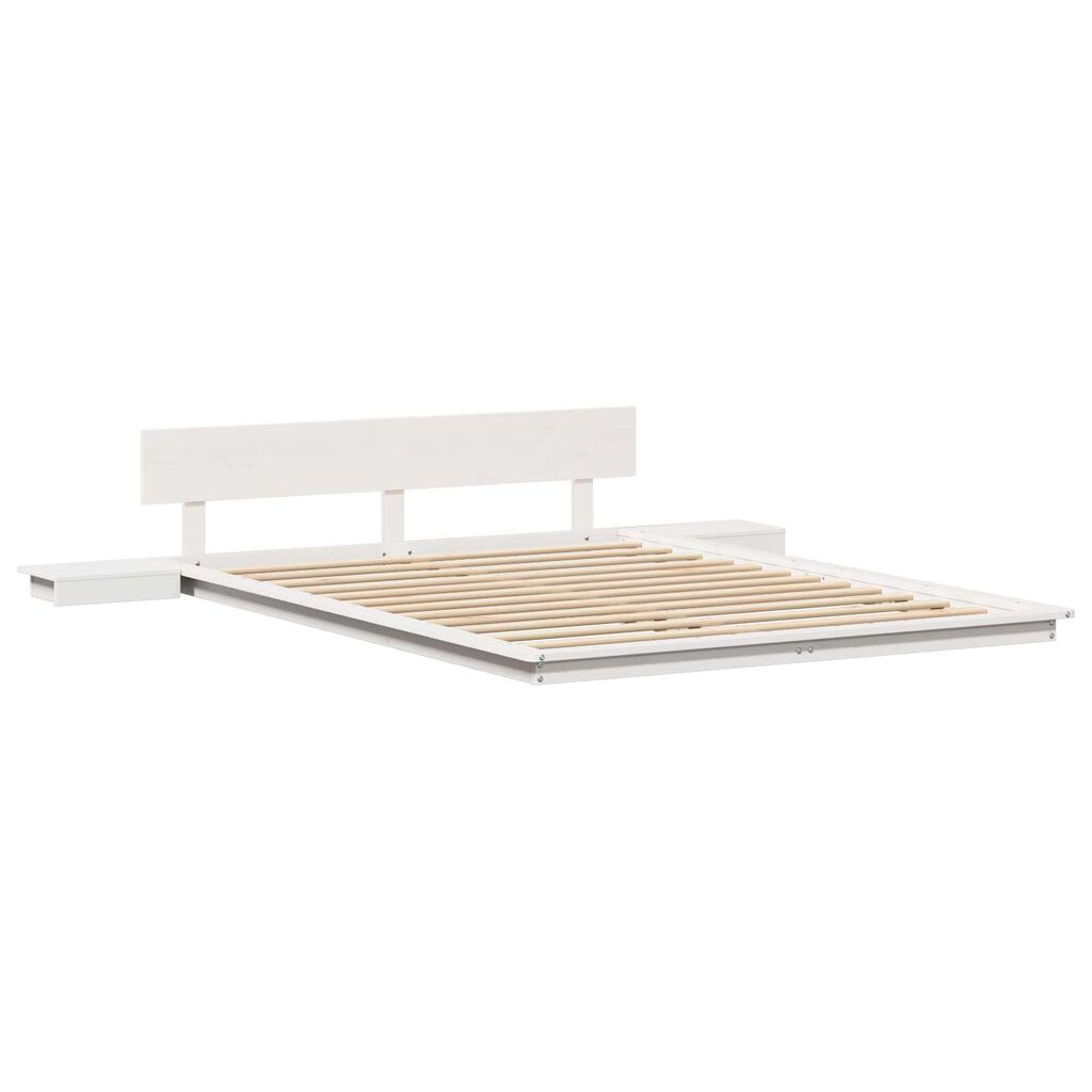 vidaXL Σκελετός Κρεβατιού Λευκό 160 x 200 cm ξύλο
