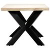 vidaXL Τραπεζαρία Λευκή 180 x 90 x 75 εκ. από Μασίφ Ξύλο Μάνγκο