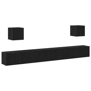 vidaXL &Sigma;&epsilon;&tau; &epsilon;&pi;ί&pi;&lambda;&omicron;&upsilon; &tau;&eta;&lambda;&epsilon;ό&rho;&alpha;&sigma;&eta;&sigmaf; 7 pcs &Mu;&alpha;ύ&rho;&eta; &Omicron;&xi;&upsilon;ά 100 x 30 x 30 cm