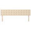 vidaXL Κεφαλάρια Κρεβατιού 2 τεμ. Κρεμ 100x5x78/88 εκ. Υφασμάτινο