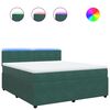 vidaXL Κρεβάτι Boxspring με Στρώμα Σκούρο Πράσινο 180x200εκ. Βελούδινο