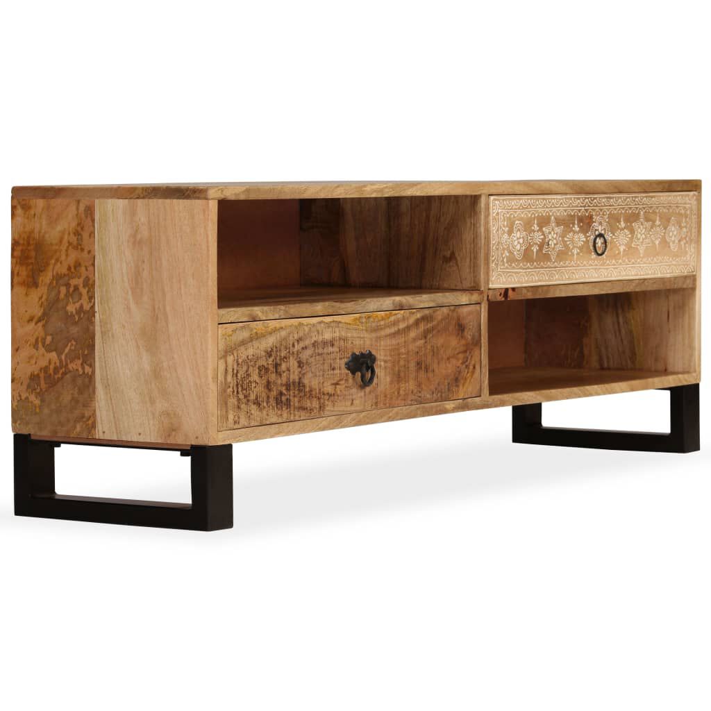vidaXL Έπιπλο Τηλεόρασης 120 x 30 x 40 εκ. από Μασίφ Ξύλο Μάνγκο