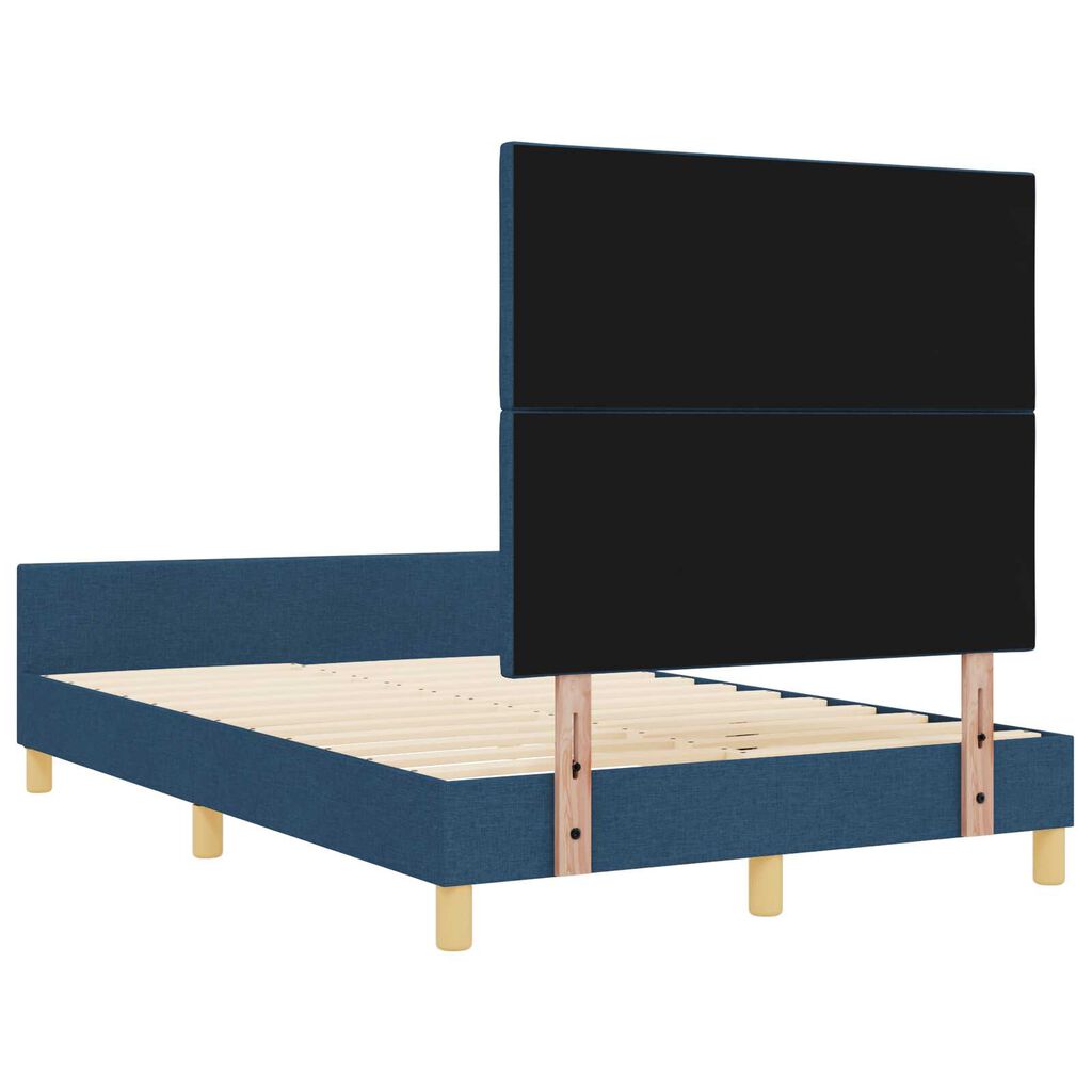 vidaXL Σκελετός Κρεβατιού με κεφαλάρι Μπλε 120 x 200 cm ύφασμα