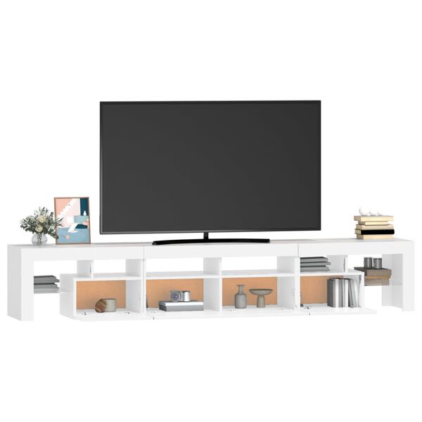 vidaXL Έπιπλο Τηλεόρασης με LED Λευκό 230x36,5x40 εκ.