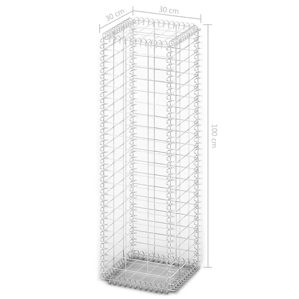 vidaXL Συρματοκιβώτιο 100 x 30 x 30 εκ. Γαλβανισμένο Σύρμα με Καπάκια