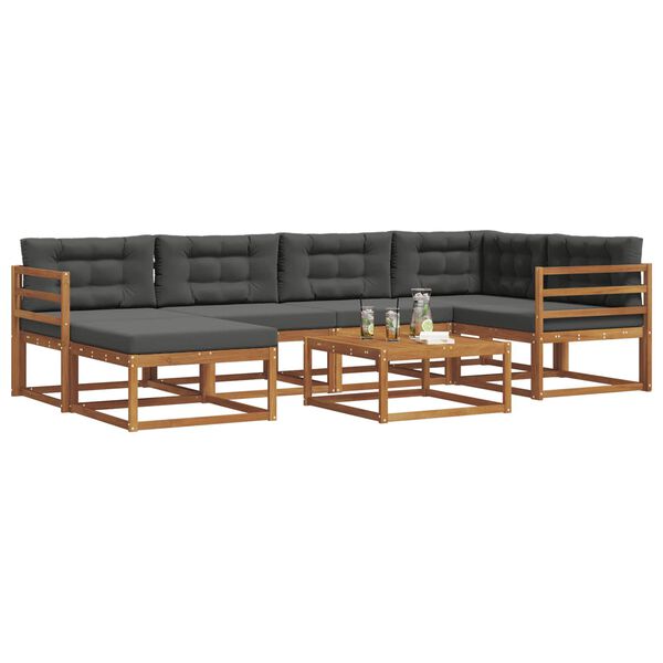 vidaXL &Sigma;&epsilon;&iota;&rho;ά &Kappa;&alpha;&nu;&alpha;&pi;έ &Epsilon;&xi;&omega;&tau;&epsilon;&rho;&iota;&kappa;&omicron;ύ &mu;&epsilon; &mu;&alpha;&xi;&iota;&lambda;ά&rho;&iota; 7 pcs &Phi;&upsilon;&sigma;&iota;&kappa;ό &kappa;&alpha;&iota; &Alpha;&nu;&theta;&rho;&alpha;&kappa;ί