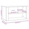 vidaXL Παπουτσοθήκη Γκρι Sonoma 80x35x45 εκ. από Επεξεργασμένο Ξύλο