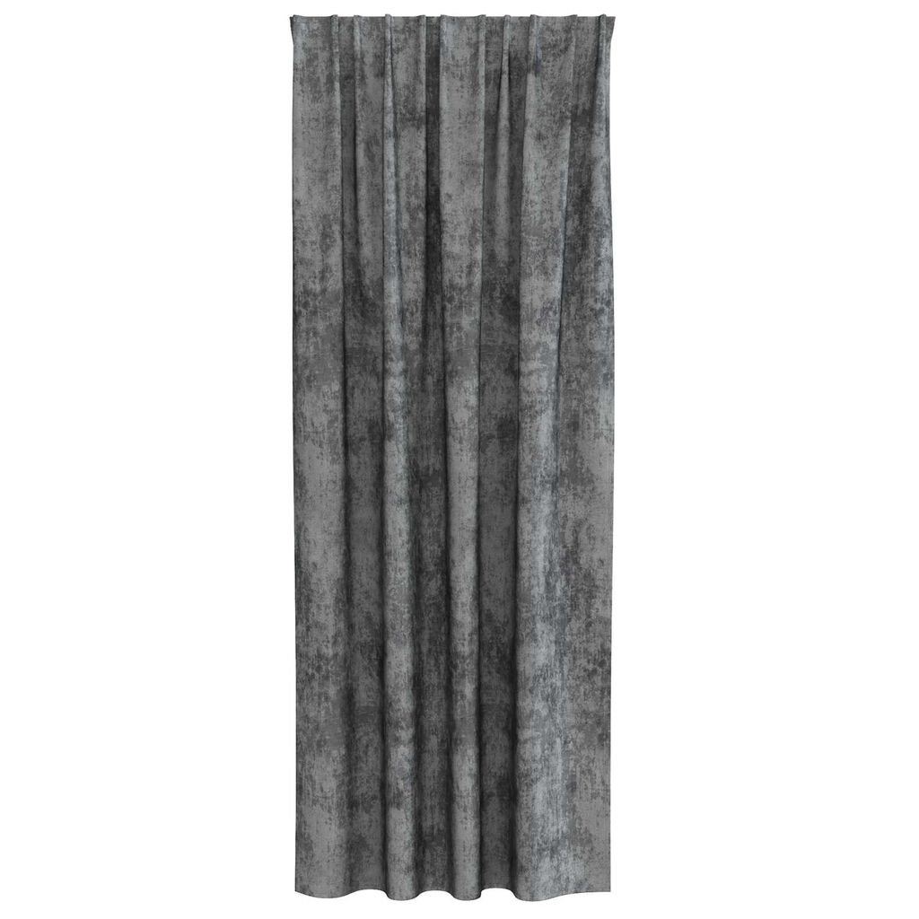 vidaXL Κουρτίνα με κουρτίνες 2 pcs Γκρι 225 x 140 εκ. Βελούδο