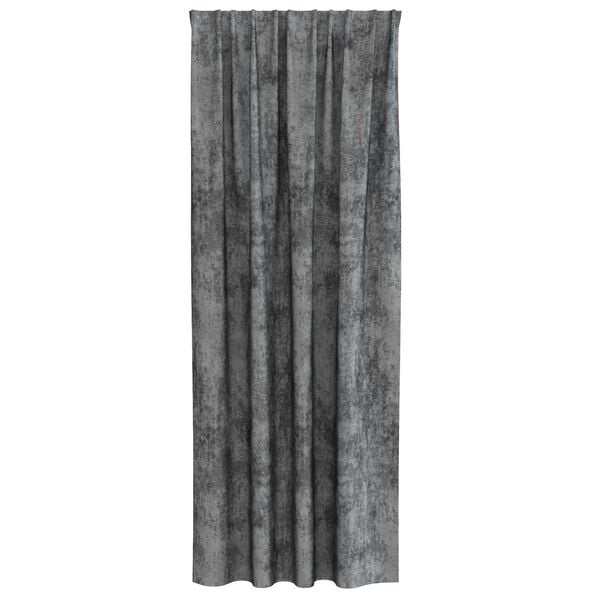 vidaXL Κουρτίνα με κουρτίνες 2 pcs Γκρι 225 x 140 εκ. Βελούδο