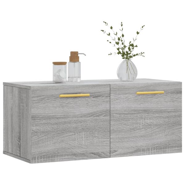 vidaXL Ντουλάπι Τοίχου Γκρι Sonoma 80x36,5x35 εκ. Επεξεργασμένο Ξύλο