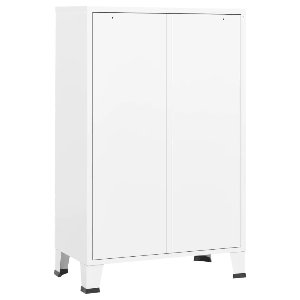 vidaXL Ντουλάπα Βιομηχανική Λευκή 67 x 35 x 107 εκ. Ατσάλινη