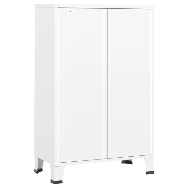 vidaXL Ντουλάπα Βιομηχανική Λευκή 67 x 35 x 107 εκ. Ατσάλινη