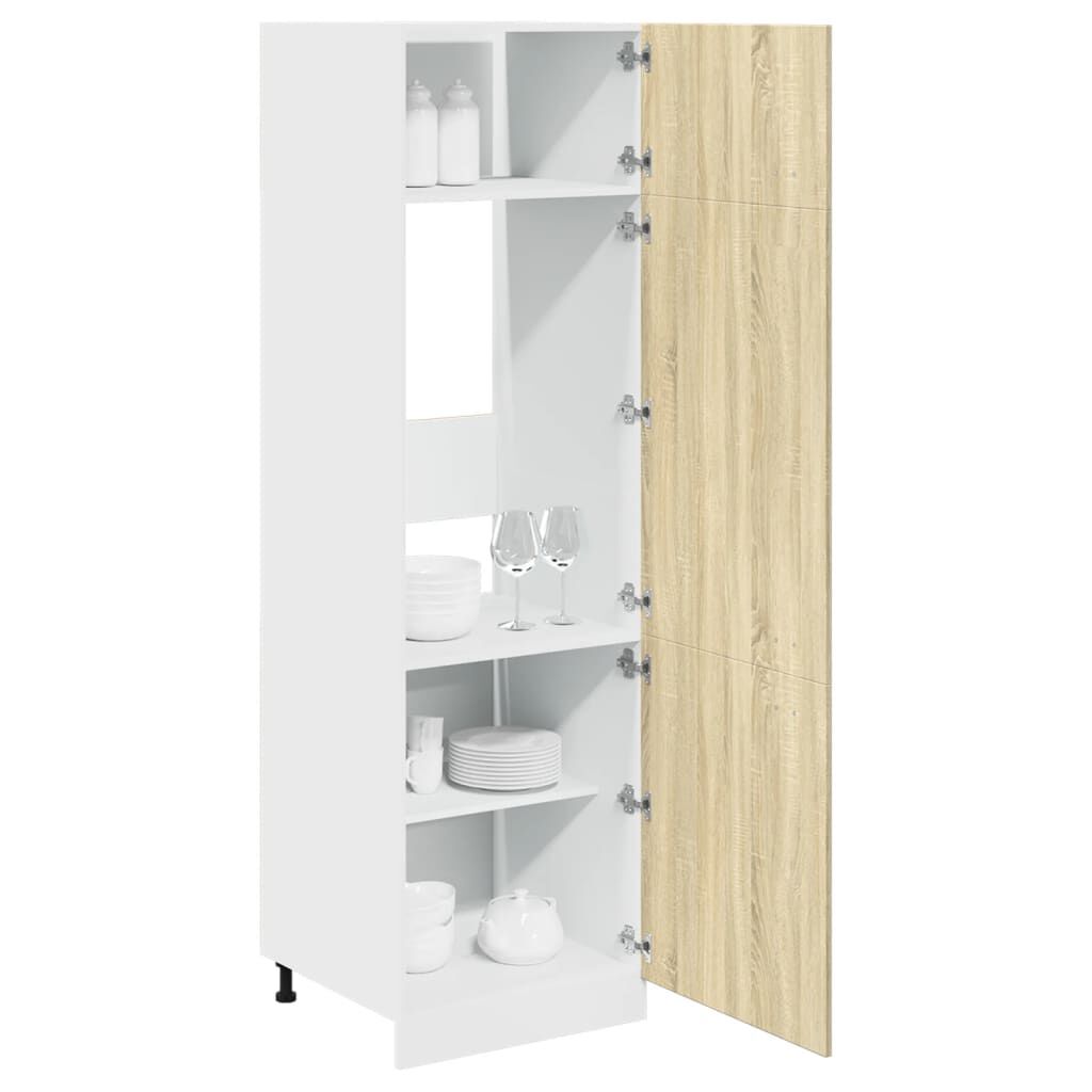 vidaXL Ντουλάπι Ψυγείου Lyon Sonoma Δρυς 60x57x207εκ.
