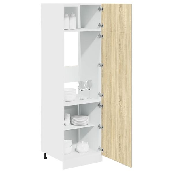 vidaXL Ντουλάπι Ψυγείου Lyon Sonoma Δρυς 60x57x207εκ.